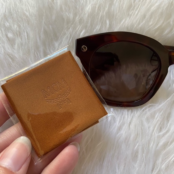 mcm square sunglasses acetate 52 mm tortoise square 100% UV protection unisex - Picture 11 of 16